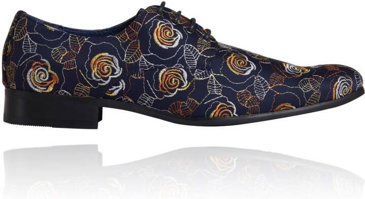 Lureaux Nightfall Roses Kleurrijke Schoenen Voor Heren Veterschoenen Met Print