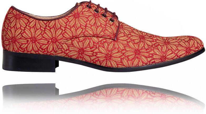 Lureaux Red Cork Flower Handgemaakte Nette Schoenen Voor Heren