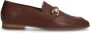 MANFIELD X INTERIEUR VAN MIES Dames Interieurvanmies Bruine leren loafers met gouden chain - Thumbnail 3