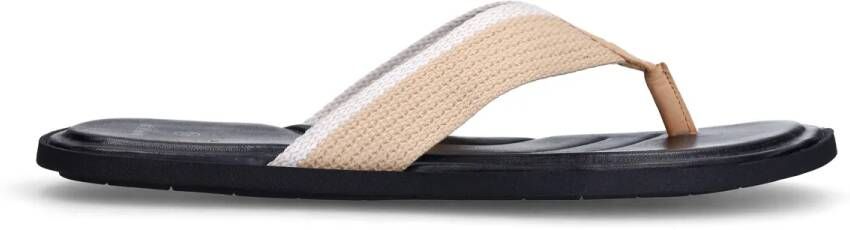 Manfield Beige canvas slipper