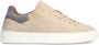 Manfield Heren Beige nubuck sneakers met grijze details - Thumbnail 3