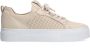 Manfield Dames Beige knit fabric sneakers - Thumbnail 2