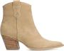 Manfield Beige suède cowboy laarzen - Thumbnail 2