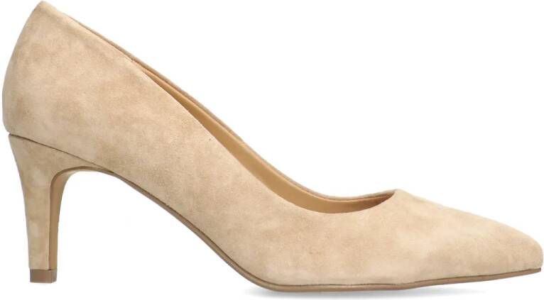 Manfield Beige suède pumps