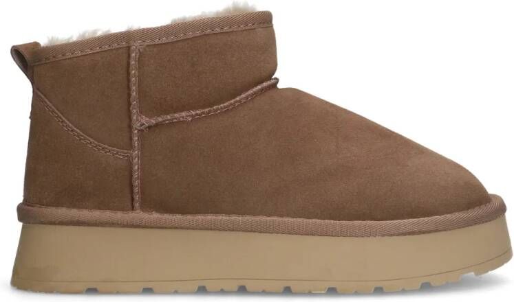 Manfield Beige suède snowboots