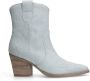 Manfield Dames Blauwe denim cowboy laarzen - Thumbnail 3