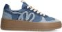 Manfield Dames Blauwe denim sneakers - Thumbnail 2