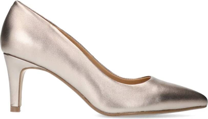 Manfield Bronzen leren pumps