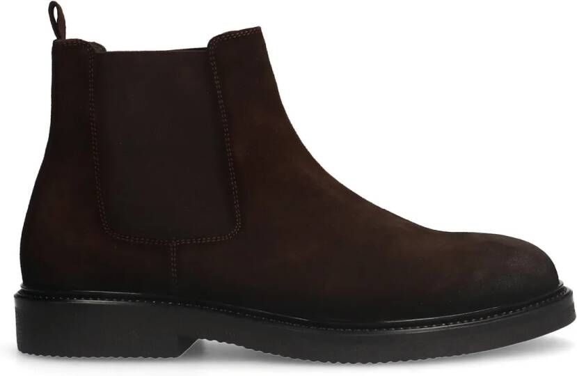 Manfield Bruine suède chelsea boots