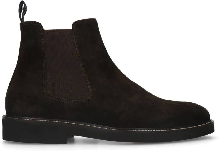 Manfield Bruine suède chelsea boots