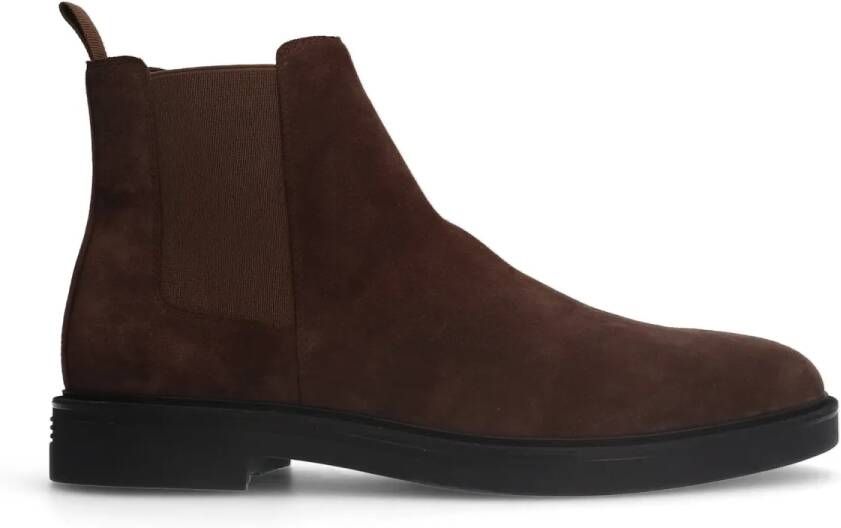 Manfield Bruine suède chelsea boots