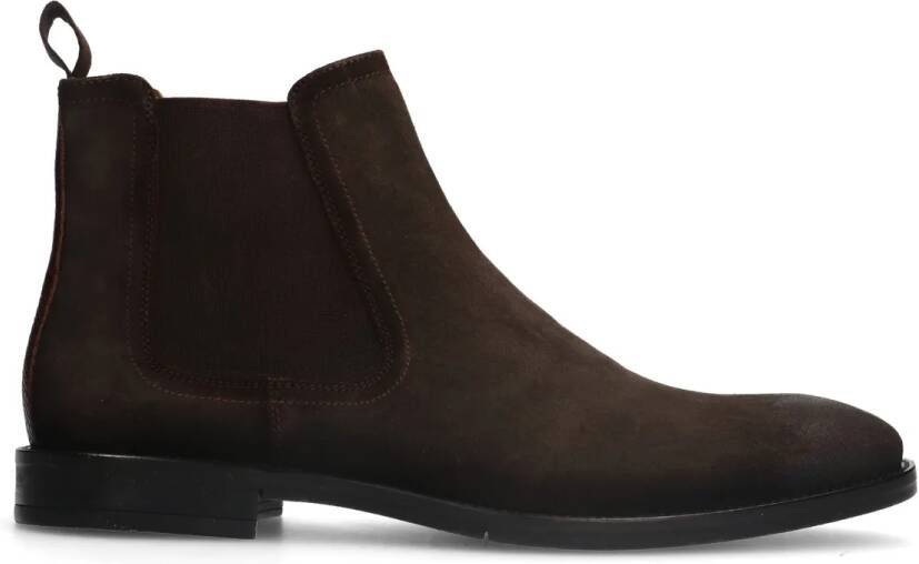 Manfield Bruine suède chelsea boots