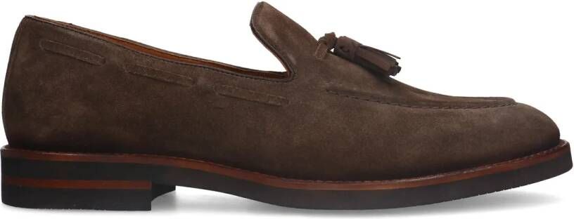 Manfield Bruine suède loafers