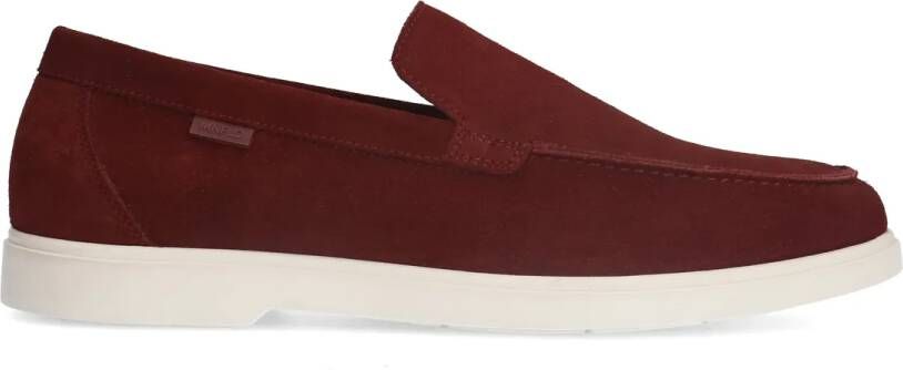 Manfield Burgundy suède loafers