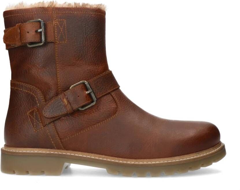 Manfield Cognac leren boots