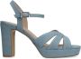 Manfield Dames PRE ORDER Denim sandalen met hak - Thumbnail 3