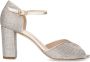 Manfield Dames Gouden glitter sandalen met hak - Thumbnail 2