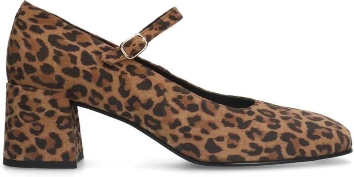 Manfield Leopard Mary Jane pumps