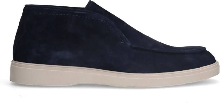 Manfield Navy suède boots