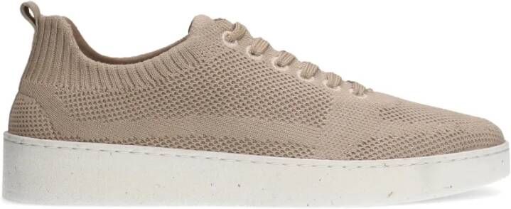 Manfield Beige knit fabric sneakers