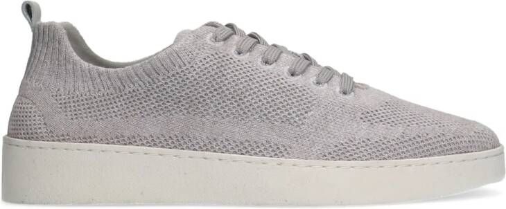 Manfield Grijze knit fabric sneakers