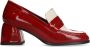 Manfield Dames Rode lakleren pumps - Thumbnail 3