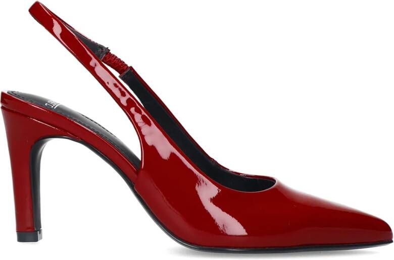 Manfield Rode lakleren slingbacks