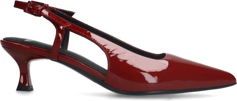 Manfield Rode lakleren slingbacks