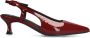 Manfield lakleren slingback pumps donkerrood - Thumbnail 3