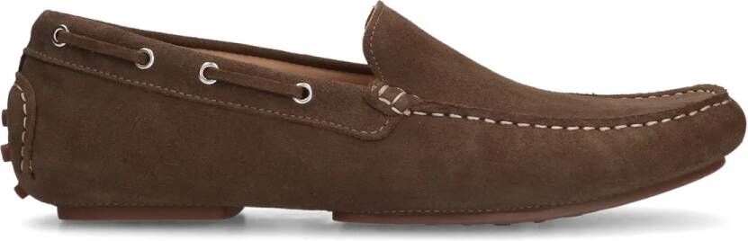 Manfield Taupe suède loafers