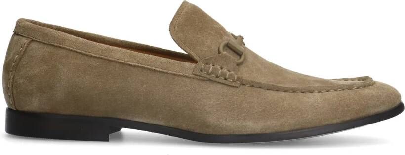 Manfield Taupe suède loafers