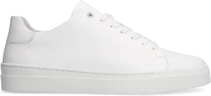 Manfield Witte leren sneakers