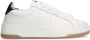 Manfield Dames Witte leren sneakers - Thumbnail 2