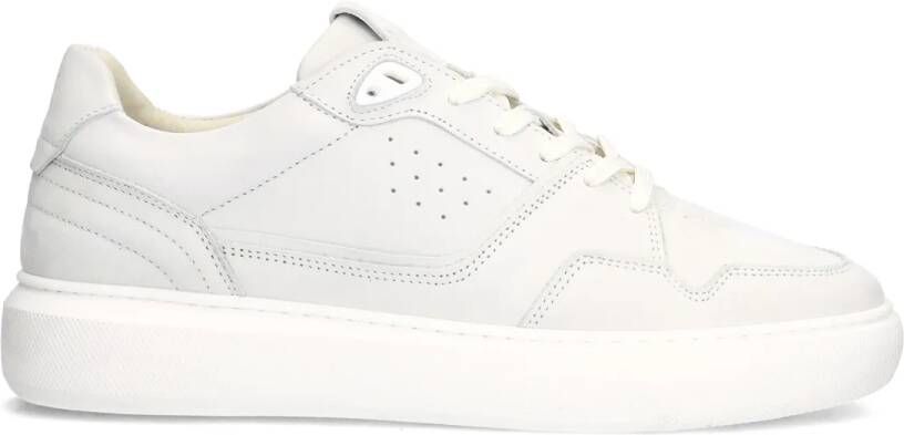 Manfield Witte nubuck sneakers