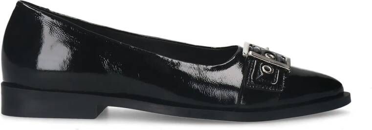 Manfield Zwarte lakleren loafers