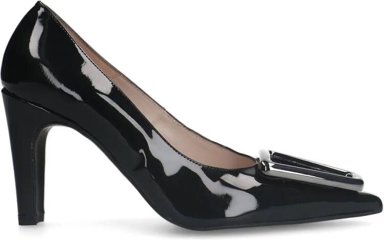 Manfield Zwarte lakleren pumps