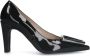 Manfield Dames Zwarte lakleren pumps - Thumbnail 3