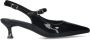 Manfield Dames Zwarte lak slingbacks - Thumbnail 3