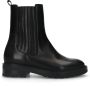 Manfield Dames Zwarte leren chelsea boots - Thumbnail 3