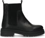 Manfield Dames Zwarte leren chelsea boots - Thumbnail 3