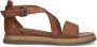 No Stress Dames Cognac leren sandalen - Thumbnail 3