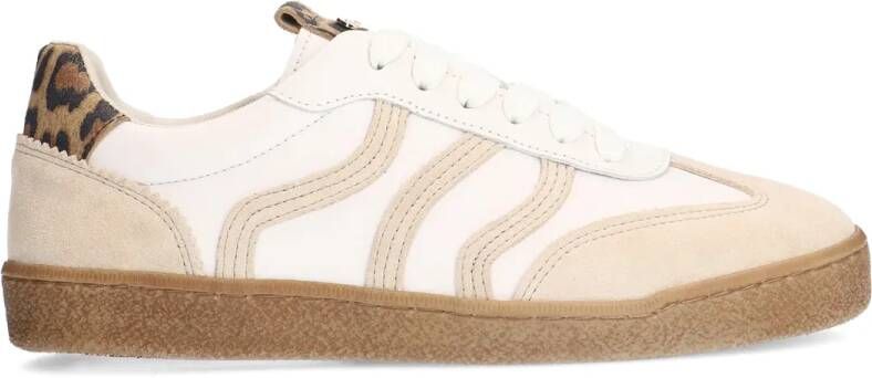 No stress Witte leren sneakers