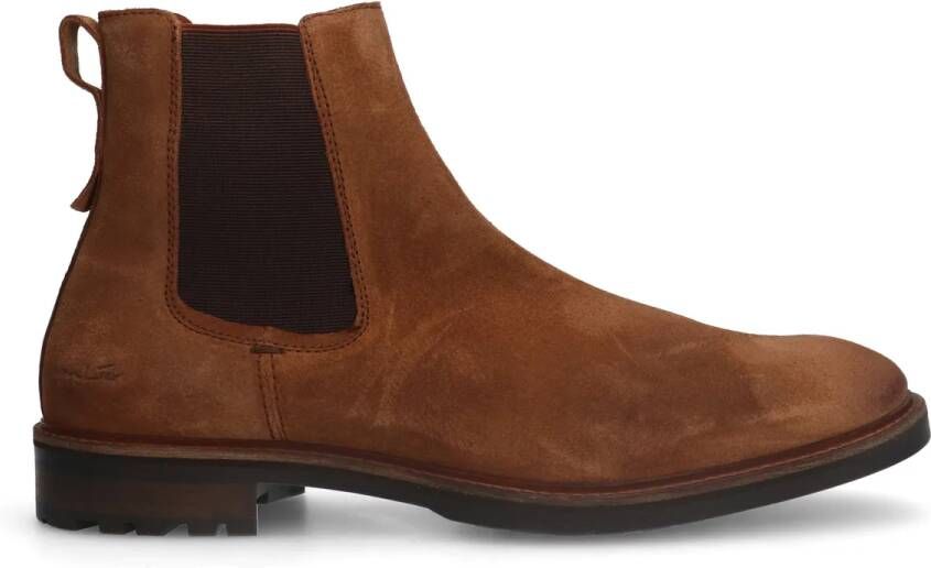 Van lier Cognac suède chelsea boots