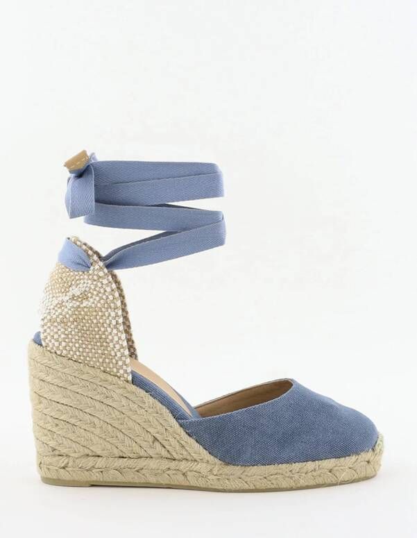 Castaner espadrilles Carina 8 met sleehak 021642 blauw