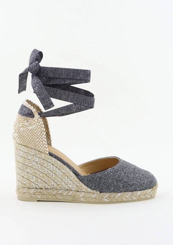 Castaner espadrilles Carina 8 met sleehak 021767 grijs