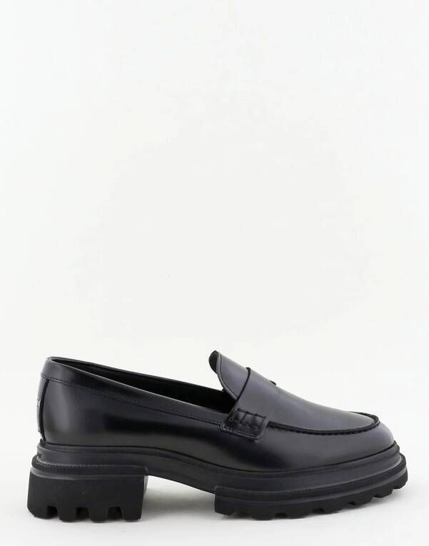 Hogan loafers H674 met hogere zool zwart