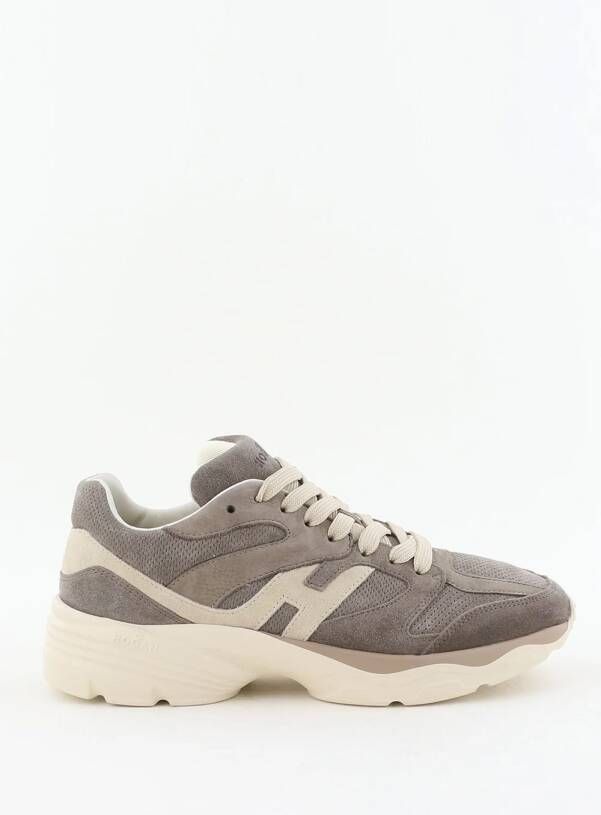 Hogan sneakers H665 met beige details taupe