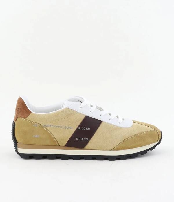 Hogan sneakers H671 met iconische Via Monte Napoleone-adreslogo bruin