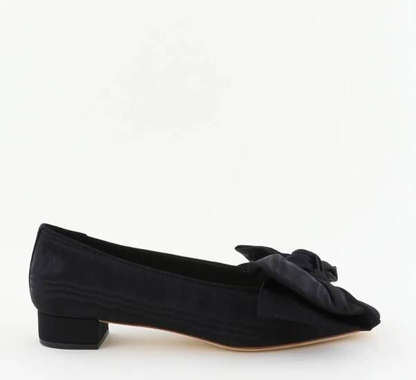 Loeffler Randall ballerina&apos;s Noa Bow NOA-MO-BLACK met strik zwart