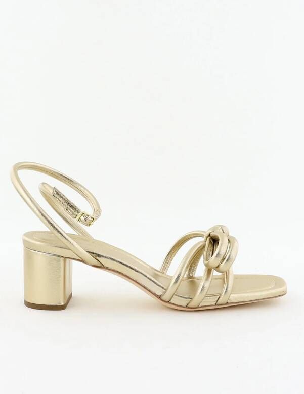 Loeffler Randall sandalen Mikel geknoopt strikdetail goud